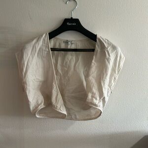 Madewell tie front shirt